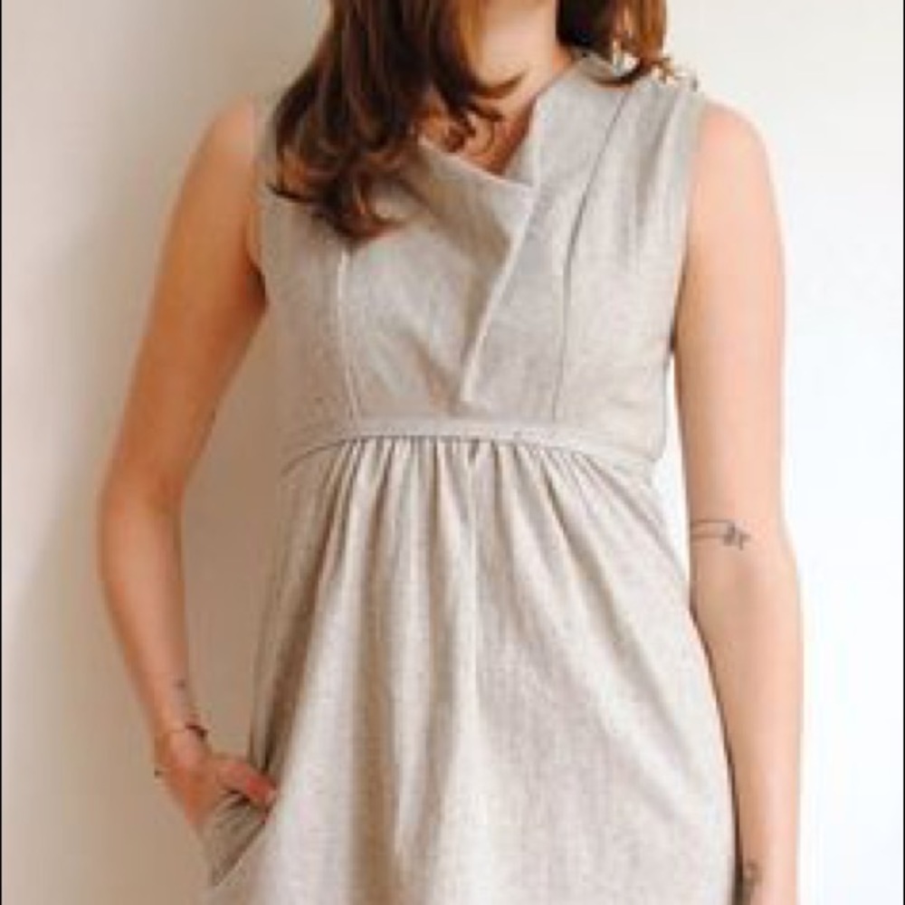Curator grey denim dress pockets AS IS